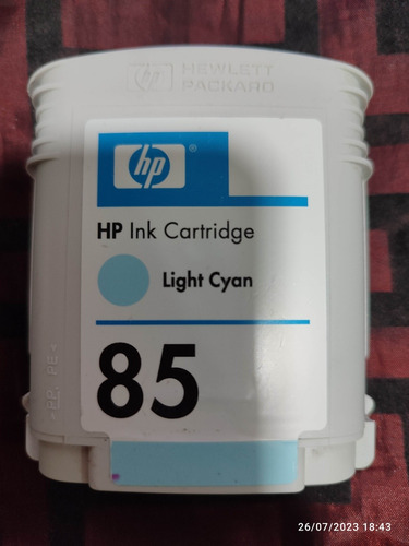 Cartucho De Tinta Plotter Hp 85 Cyan Light C9428a Lleno Nuev