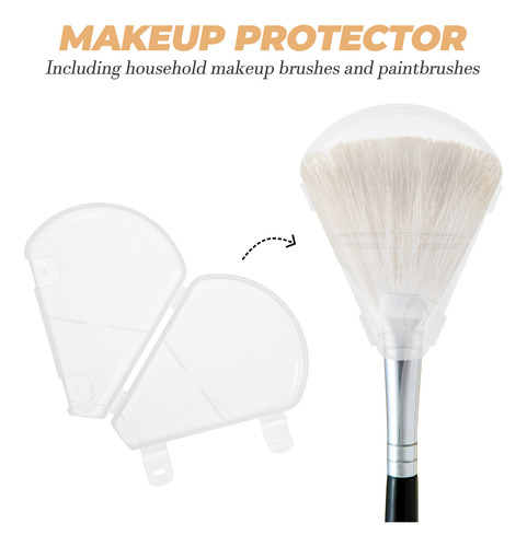10 Fundas Para Brochas De Maquillaje: Plástico Transparente