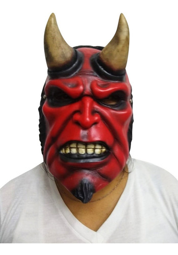 Máscara Hellboy Fibra De Vidrio Color Diseño Unico
