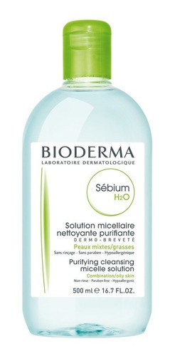 Agua Micelar Bioderma Sebium H2o Pieles Acneicas 500 Ml