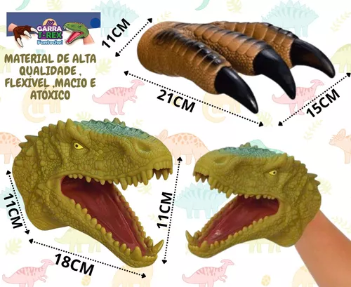 Fantoche Tiranossauro Rex Cabeça T-rex Brinquedo Infantil - Dupari