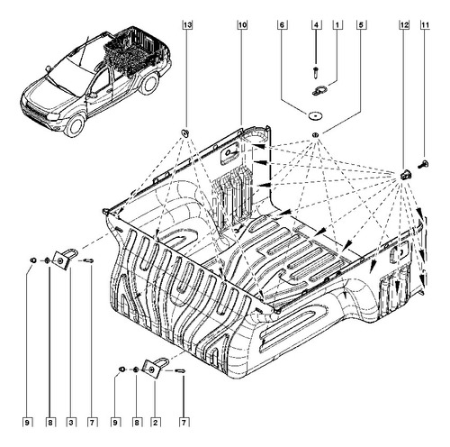 Cobertor Caja Renault Duster Oroch Original