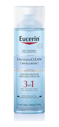 Loción Micelar Limpiadora 3 En 1 Eucerin Dermatoclean 200 Ml