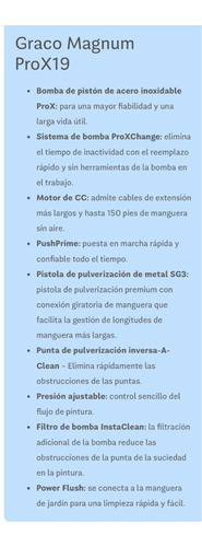 Graco Magnum Prox19 Bomba De Pistón De Acero Inoxidable