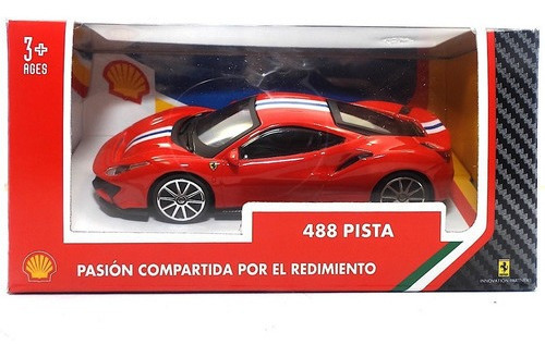 Carro De Colección Ferrari 488 Pista 1/43 Bburago Rojo