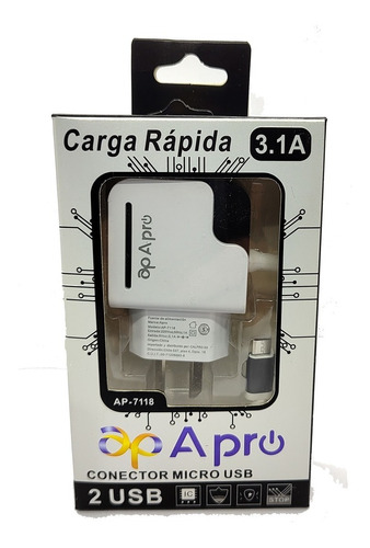 Cargador Celular Universal 3.1a Carga Rapida Micro Usb V8