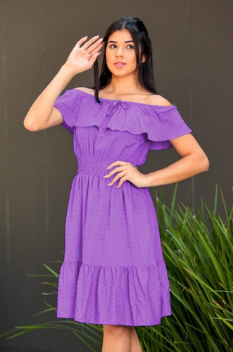 Imagem 6 de 8 de Vestido Juvenil Ciganinha Ombro A Ombro Moda Verão Tendencia