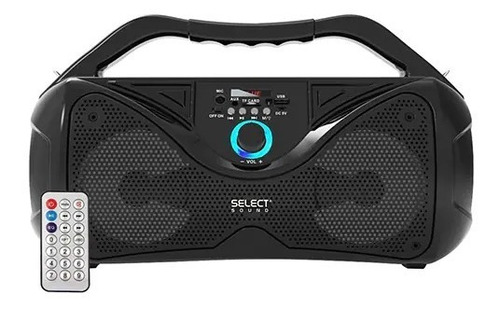 Bocina Bluetooth Portátil Select Sound Con Tws Bt1005 Color Negro