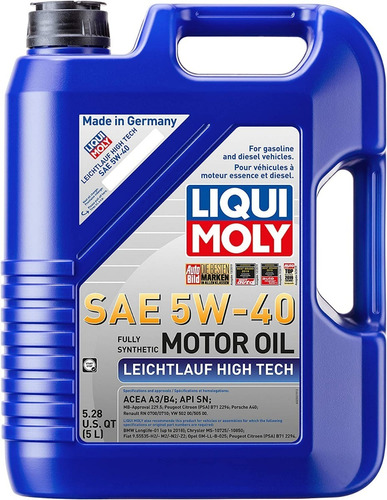 Aceite De Motor Liqui Moly 2332 Leichtlauf High Tech 5w40 5
