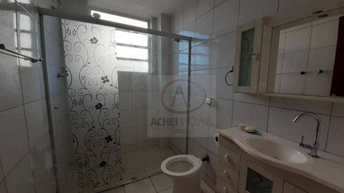 Imagem 10 de 14 de Apartamento Com 2 Dormitórios, Reformado, 1º Andar, Com Quintal, À Venda, 70 M² Por R$ 285.000 - Ponta Da Praia - Santos/sp - Ap10778