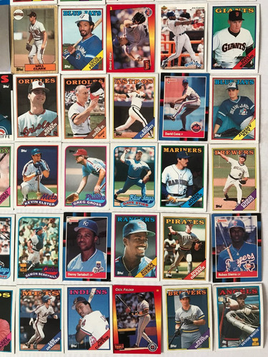 Lote De 108 Cards De Estrellas De Beisbol Tarjetas 80s Y 90s (Usado)
