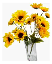 Comprar Ramo Vara X 6 Girasol Flores Artificiales Alto 80 X 9  Flor