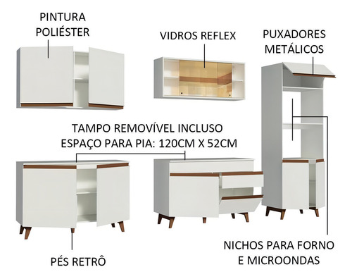 Cocina Integral Completa Modular Madesa Reims 310cm Color Blanco 01