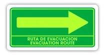 Comprar Señalamiento Ruta De Evacuación Derecha Esp\u002Fing Foto 20x40
