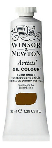 Pintura Oleo Winsor & Newton Artist 37ml S-1 Color A Escoger Color Sombra Tostada S-1 No 076