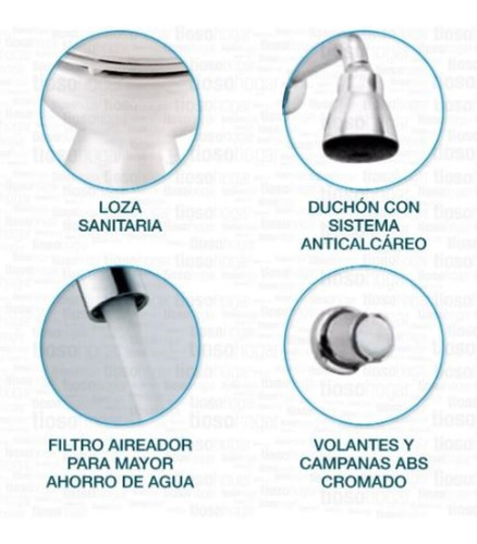 Juego De Baño Combo De Sanitarios Roca Capea Griferia Oferta