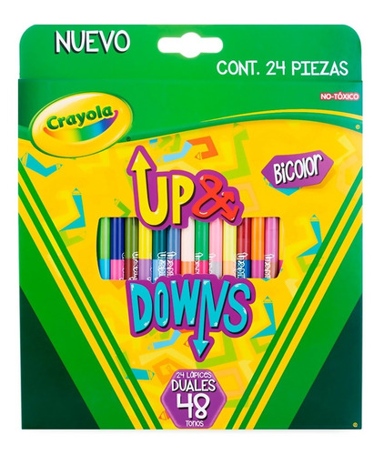 Lápices De Colores Crayola Duales (48 Colores) Up & Downs