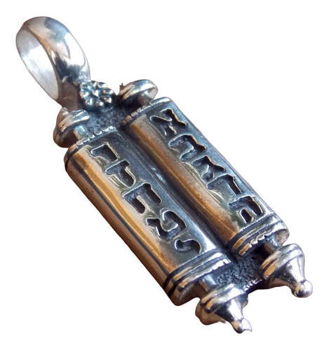 Pingente Judaico Livros Da Torá Sefer Torah Scrolls - Prata