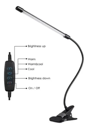 Lampara De Mesa Escritorio Led Flexible Con Adaptador Usb