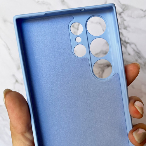 Funda Silicona Cubre Cámara Para Samsung S25/ S25plus/ Ultra Celeste S25 Ultra