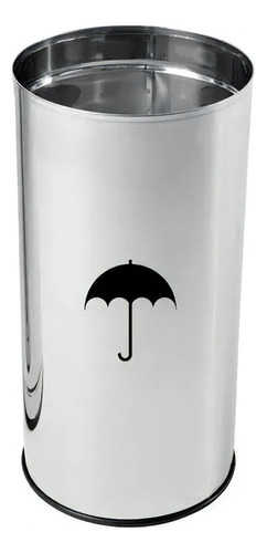 Suporte Cesto Porta Guarda Chuva Aço Inox 50cm Altura Cor Prateado