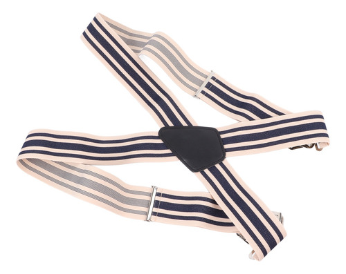 Tirantes Para Hombre Con 4 Clips, Elegantes Rayas, Anchas Y