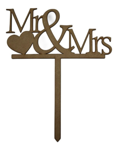 Cake Topper Para Boda Mr And Mrs Pintado A Mano