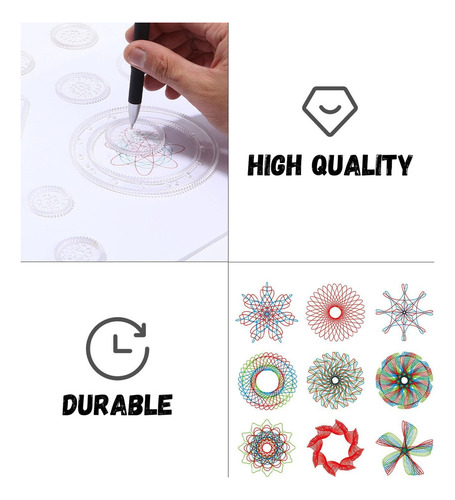 Spirograph, Juego De Espiral, 28 Piezas Juego De Regla