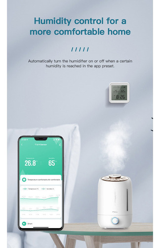 Termohigrometro Sensor Wi-fi Conexión Remota Smart Life