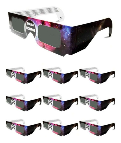 Lentes Para Eclipse Solar 100 Pz Certificados Iso 12312-2 