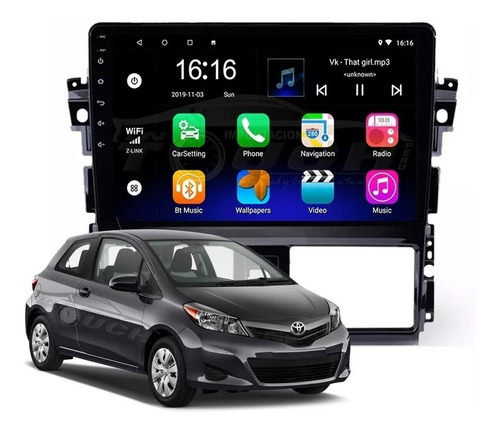 Autoradio Toyota Yaris 2013-2017 9 PuLG + Camara Retroceso