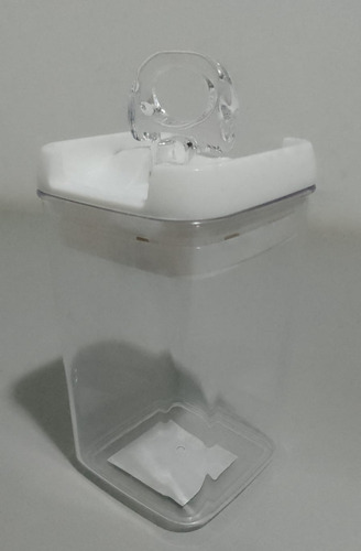 Frasco Contenedor Hermetico Organizador Acrilico 400ml Felli Color Transparente/blanco