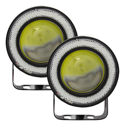 2 Faros Ojo De Ángel Niebla Blanco Ámbar 2.5 PuLG Tunelight