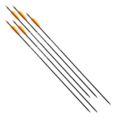 05 Flecha Seta Ek Archery Em Fibra De Vidro 30 Pol Para Arco