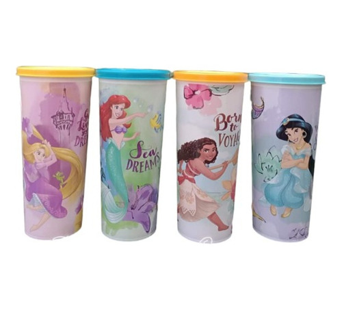 Vaso Princesas Con Sello Tupperware® 470ml Libre De Bpa