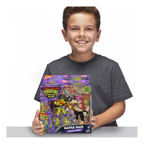 Paquete Doble Con Figuras De Las Tortugas Ninja C/ Escenario