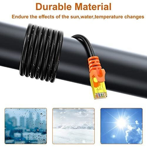 Cable Ethernet Nc Xqin Cat 7 Para Exteriores, 300 Pies, Cat