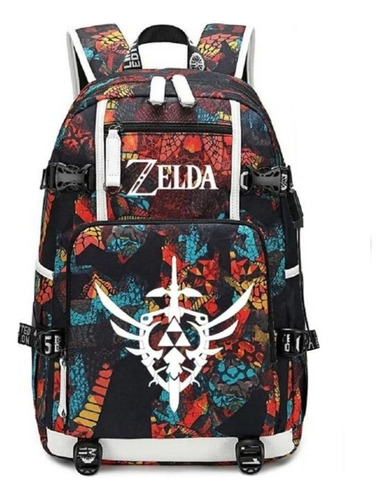 The Legend Of Zelda Mochila Con Puerto De Carga Usb [u]