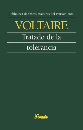 Tratado De La Tolerancia - Voltaire
