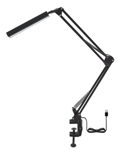 Lámpara Led De Escritorio Con Brazo Oscilante Giratoria 360°