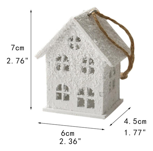 Adorno De Casa De Madera Con Forma De Casa De 6x4,5x7 Cm
