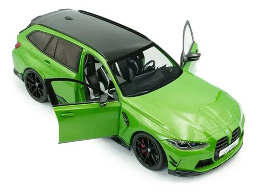 1/18BMW　M3ツーリング (G81) M Performanceケース付き Miniatura Bmw M3 G81 Touring M Performance 2024 1:18 Solido Verde