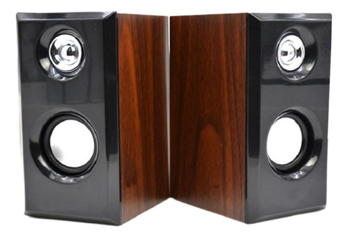 2 Piezas Altavoces De Madera Altavoces Para Computadora