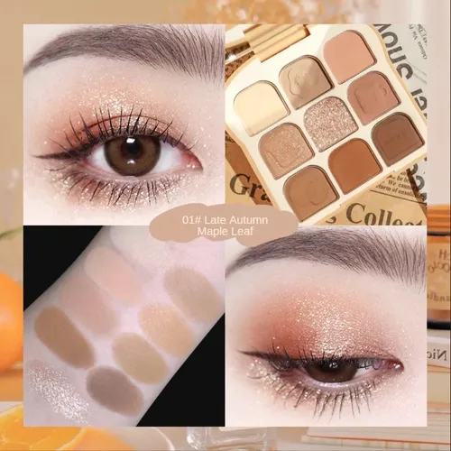 Tierna Paleta De Sombra Tostada Con 9 Colores Douyin Coreano Pan