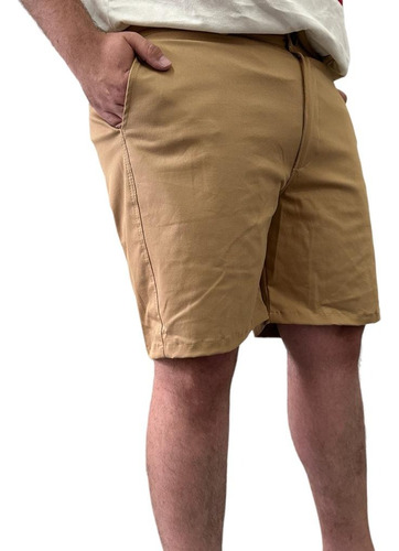 Pantalon Bermuda Hombre Gabardina Elas Talles Especiales