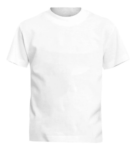 Imagen 3 de 4 de Pack 6 Camisetas Manga Corta 100% Algodon Blancas Unisex