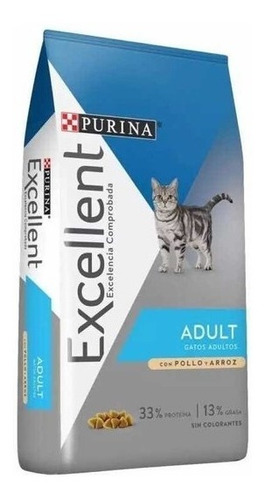 Excellent Adulto Pollo Y Arroz Para Gato 3kg