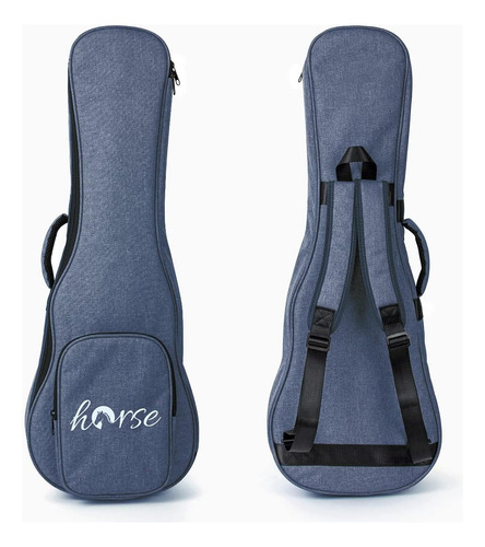 Estuche Ukulele De Concierto Negro Bolsa De Acolchado U...