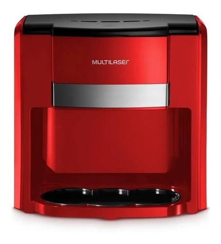 Imagen 2 de 5 de Cafetera Multilaser Gourmet 2 Xícaras semi automática roja de filtro 220V