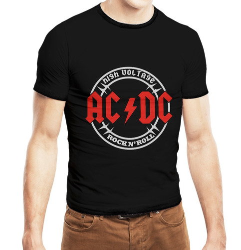 Playera Hombre Música Ac Dc Retro